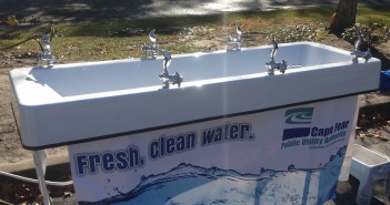 Utility rolls out portable water fountain for area events