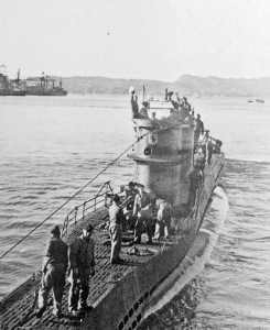 Supplied photo courtesy of the National Oceanic and Atmospheric Administration. The German U-576 gets underway.