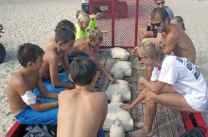 Children learn cardiopulmonary resuscitation at Wrightsville Beach Ocean Rescue's junior lifeguard program June 1.