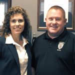Connie Jordan with Wrightsville Beach Police Chief Dan House