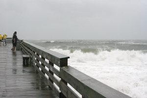 Lumina News file photo. Waves created by Hurricane Matthew pound Wrightsville Beach Oct. 8, 2016 at Crystal Pier.